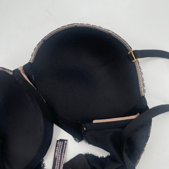 VICTORIA'S SECRET Very Sexy Bra Size 32DD Multi-Way Multi Position Black Lace - Picture 8 of 14
